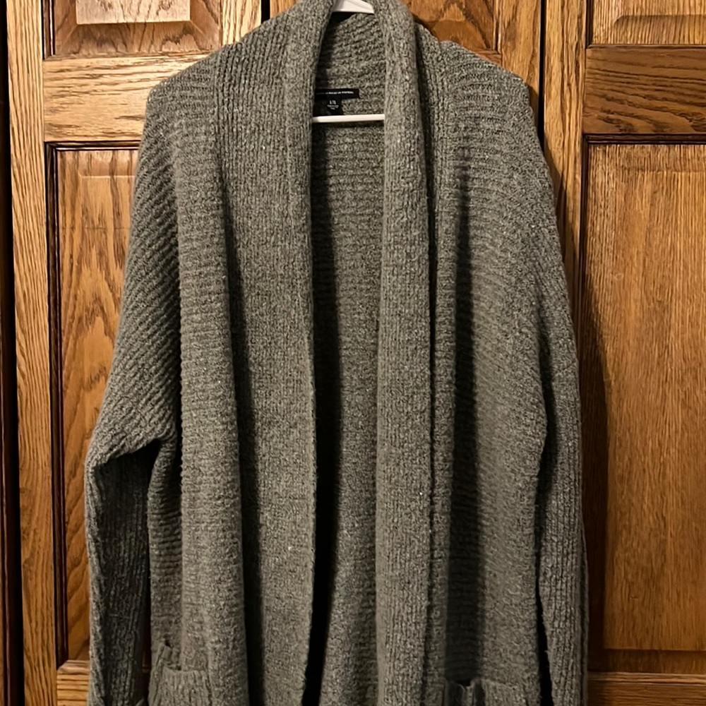 Long Gray Cardian